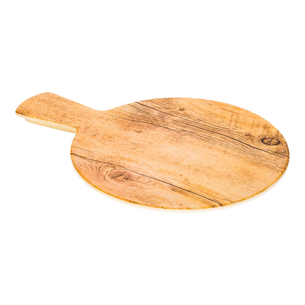 Serving Board, Voga Countryside, 12.5 x 9 x 0.5 Inch, Brown Faux Wood, Melamine, with Handle,1 - 1 EACH