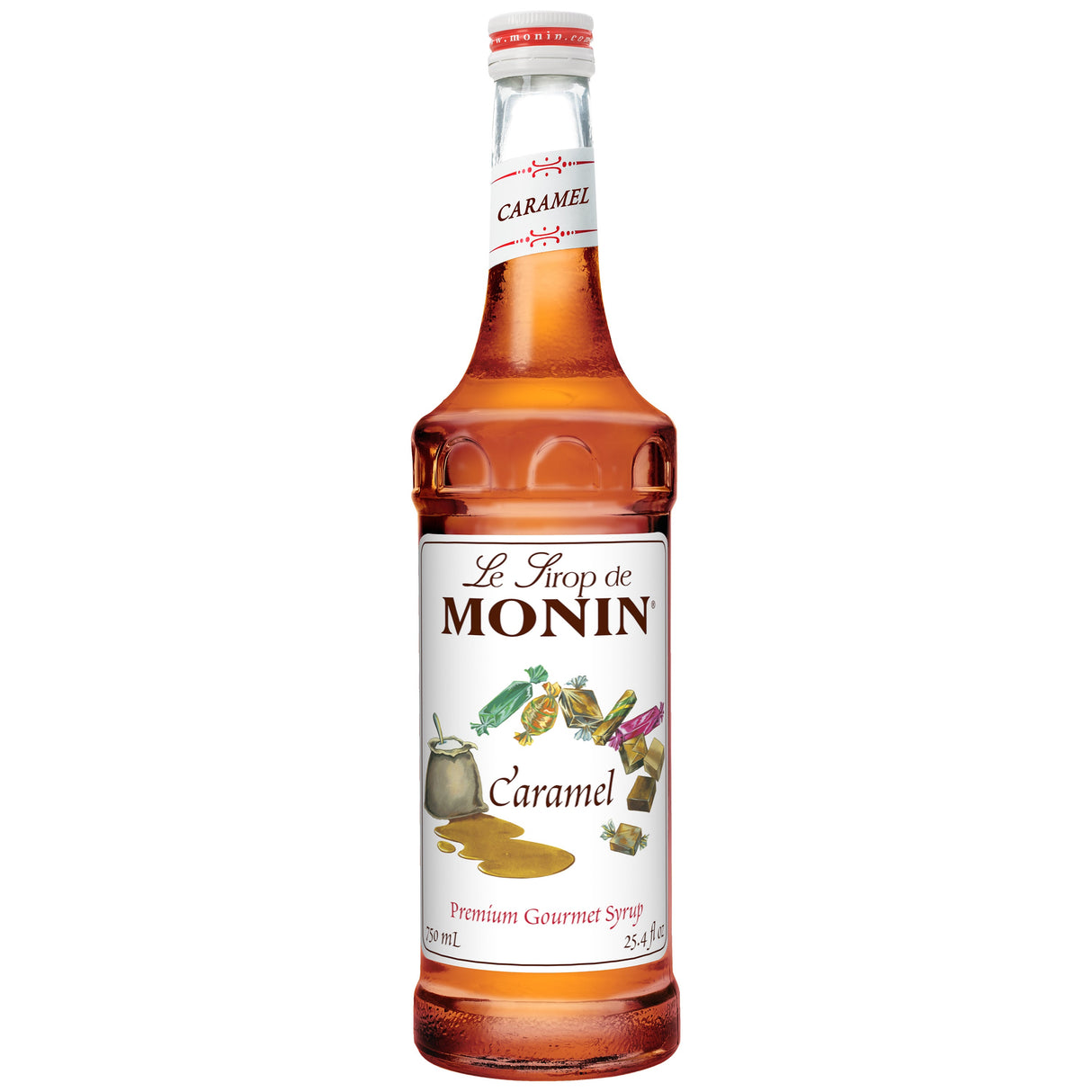 Beverage Syrup, Caramel, Glass,12 - 750 ML