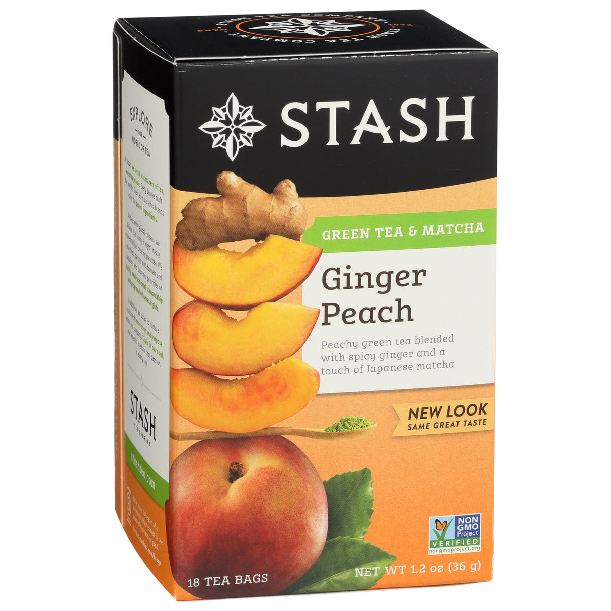 Green Tea, Peach Ginger,6 - 18 COUNT