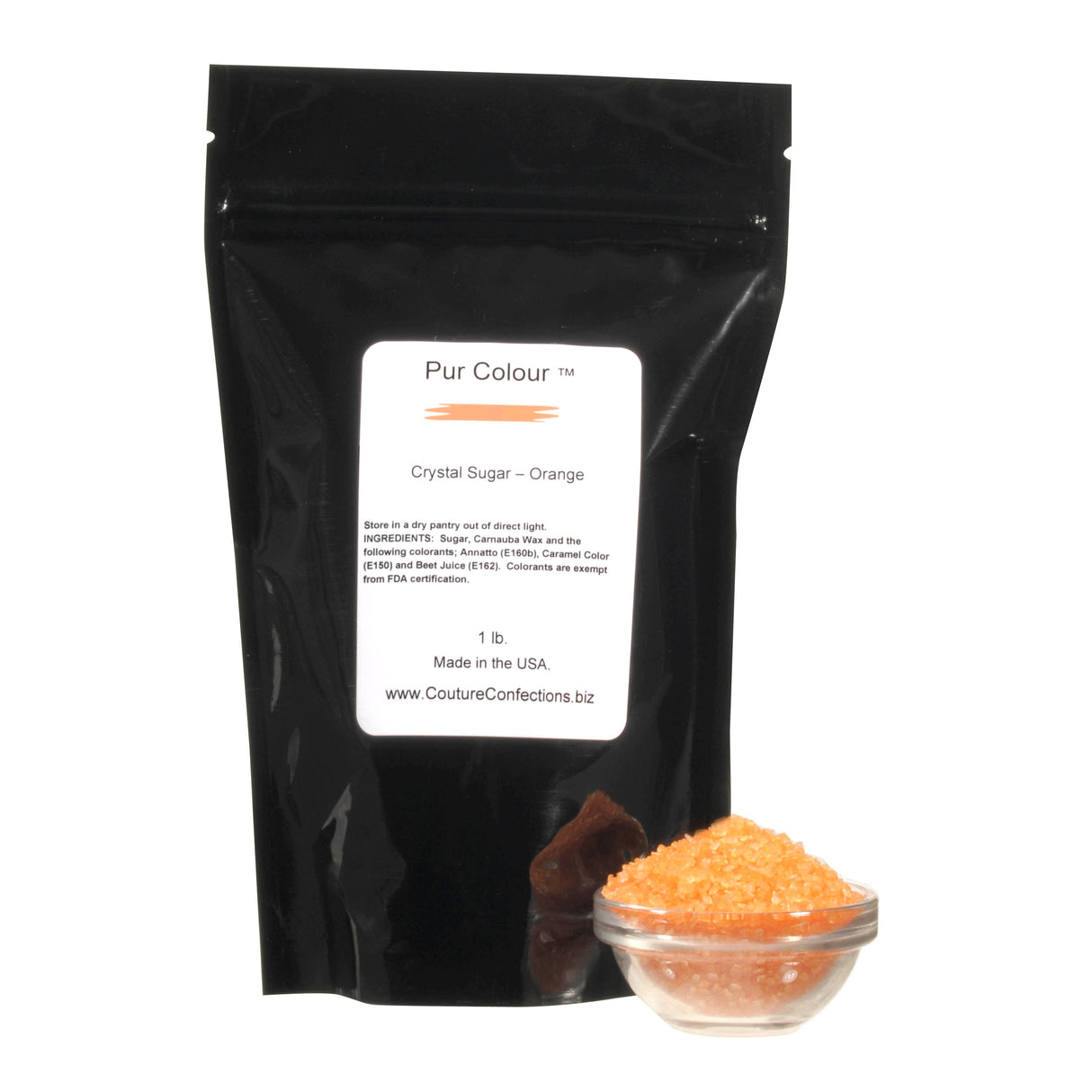 Sugar, Cane, Crystal, Orange,1 - 1 POUND