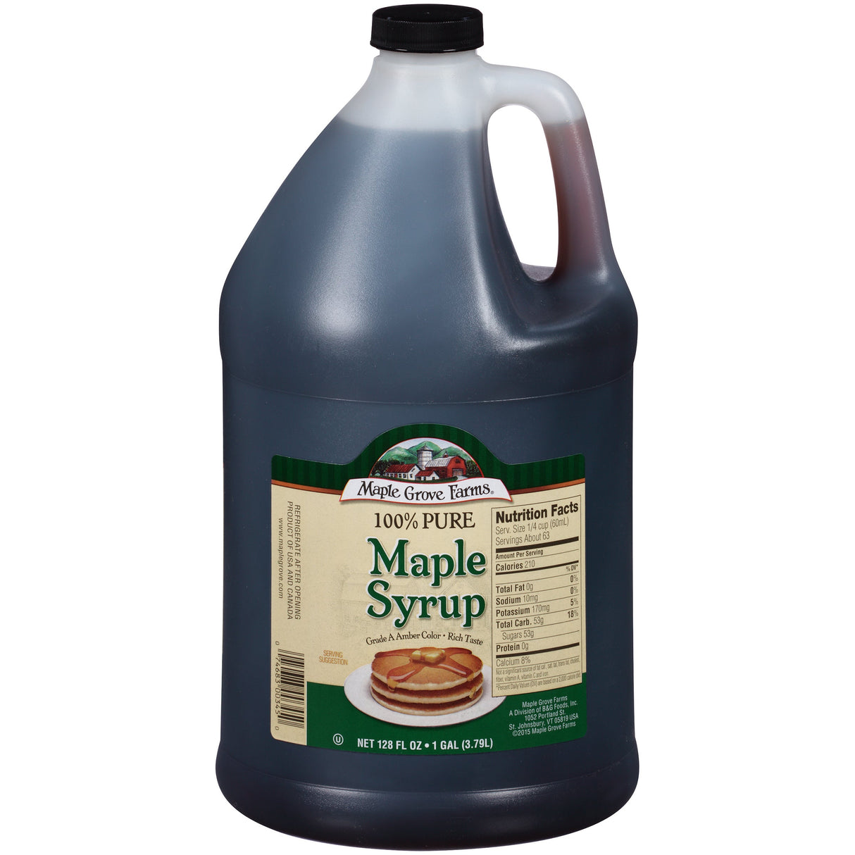 Maple Syrup, Amber, Grade A, Rich, Shelf Stable,4 - 1 GALLON