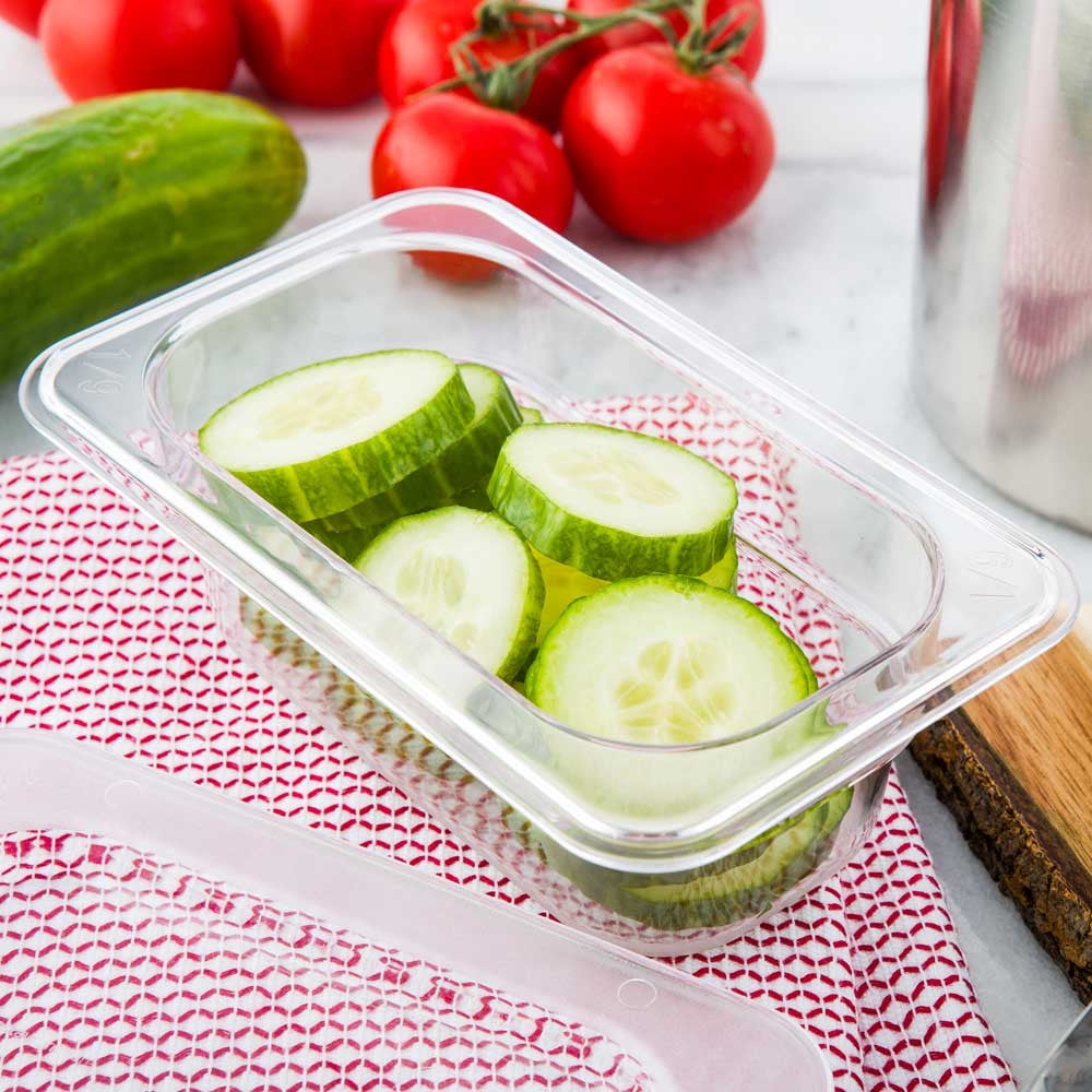 Container, Food, Ninth-Size 2.5 Inch Deep, Clear, Plastic,1 - 1 COUNT
