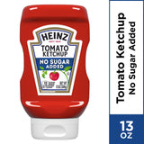 Ketchup, No Sugar Added, Upside Down Squeeze Bottle, Shelf Stable,6 - 13 OUNCE