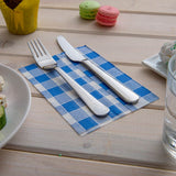 Napkins, 1 Ply, Picnic Print, Blue, 7 x 13.5 Inch,1 - 7000 COUNT