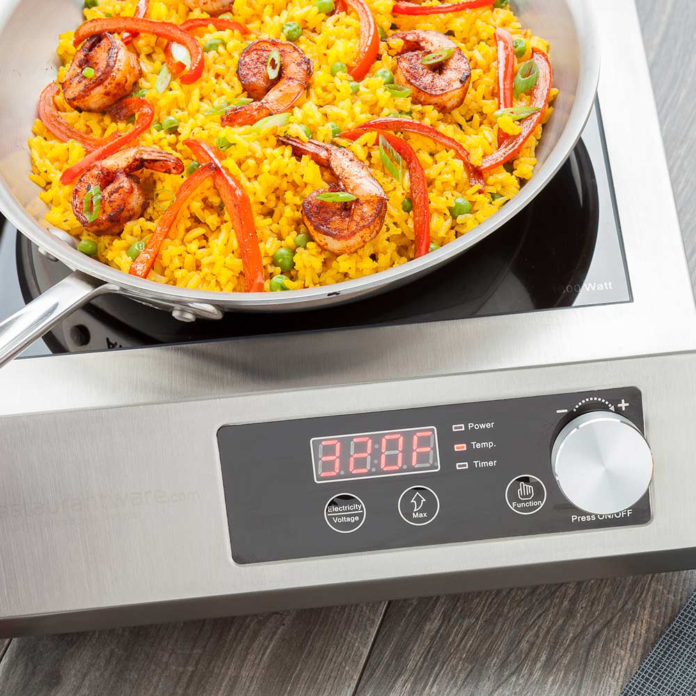 Cooktop, Induction, 18.4 x 14.6 x 5.8 Inch, Heavy-Duty, Stainless Steel & Plastic, 120 Volt,1 - 1 EACH