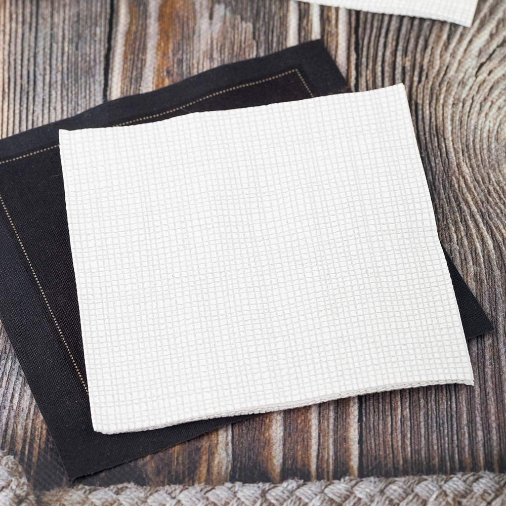 Napkins, Cocktail, White with Grey Threads, 8 x 8 Inch, 8 Linear Inch,1 - 100 COUNT