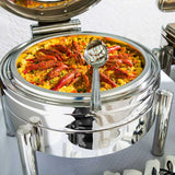 Chafer, Round, 6 Quart, Stainless Steel, with Glass Window, Induction-Ready, 6 Quart,1 - 1 COUNT