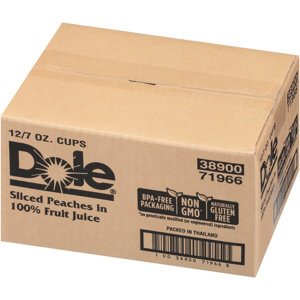 Peaches, Sliced, in Juice, Plastic Cups, Shelf-Stable,12 - 7 OUNCE