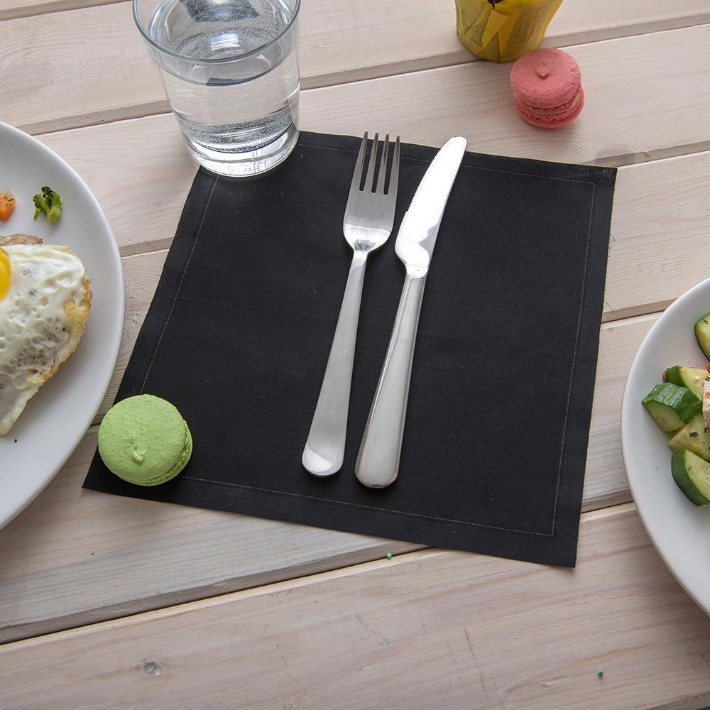 Napkins, Black, 9 Inch, 9 Linear Inch,1 - 500 COUNT