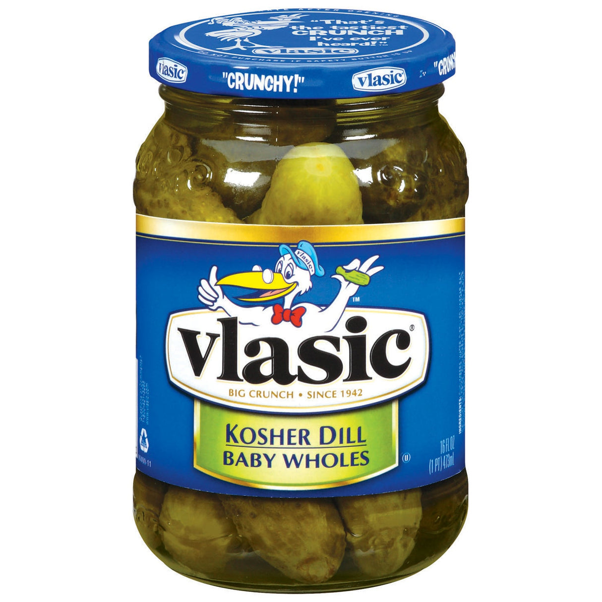 Pickles, Kosher Dill Baby, Whole,12 - 16 FLUID