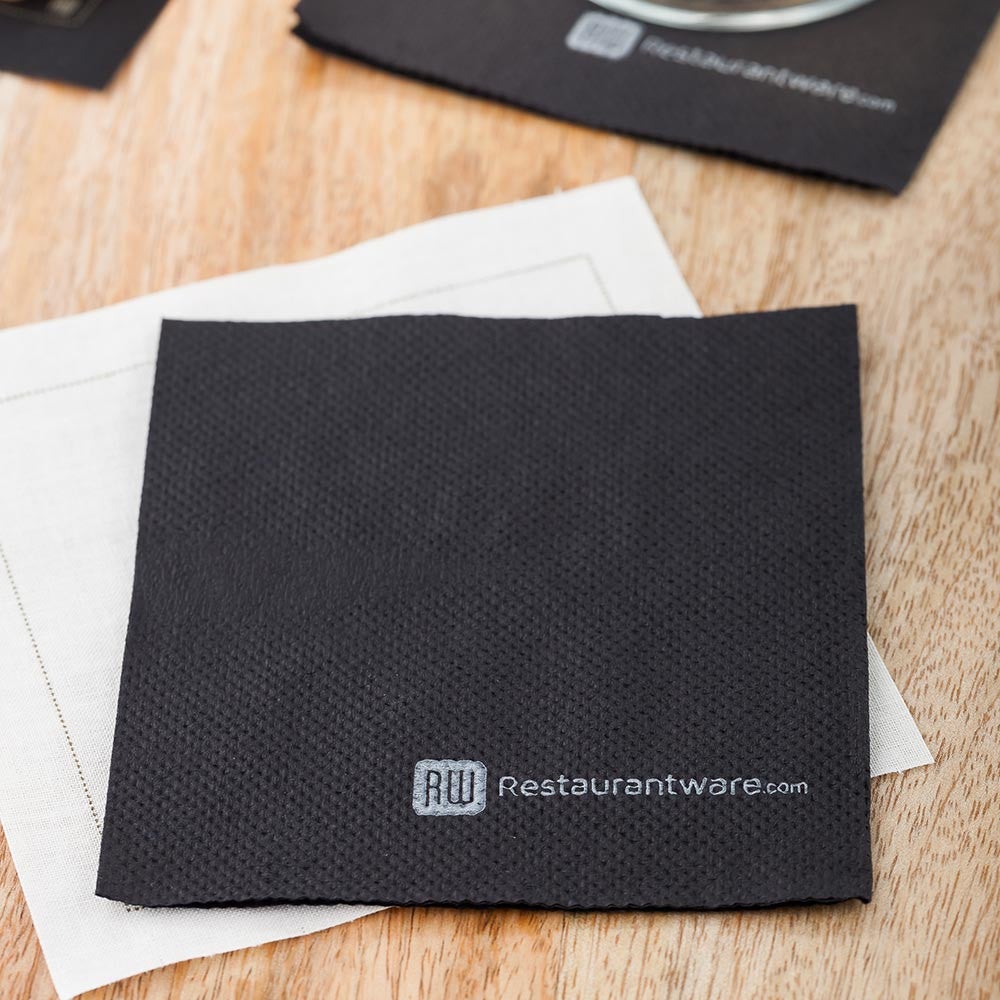 Napkins, Cocktail, Black, 8 x 8 Inch, 8 Linear Inch,1 - 100 COUNT