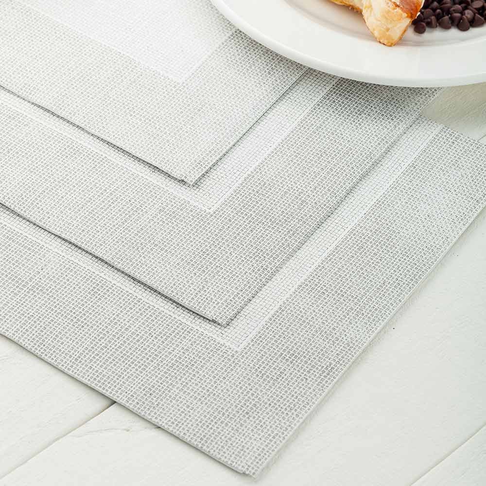 Napkins, White with Grey Threads, 16 x 16 Inch, 16 Linear Inch,1 - 600 COUNT