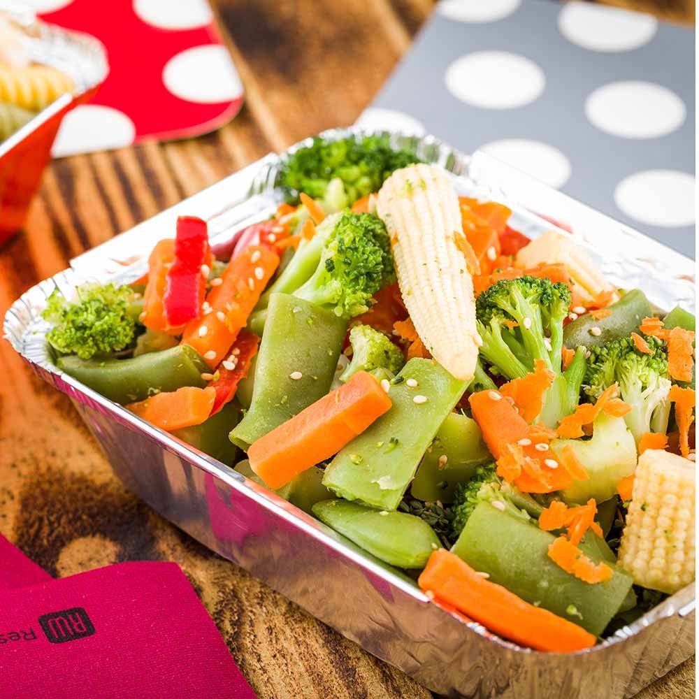 Container, Take-Out, Large 16 Ounce, Silver Foil, Rectangle, with Polka Dot Paper Lid, 16 Ounce,1 - 200 COUNT