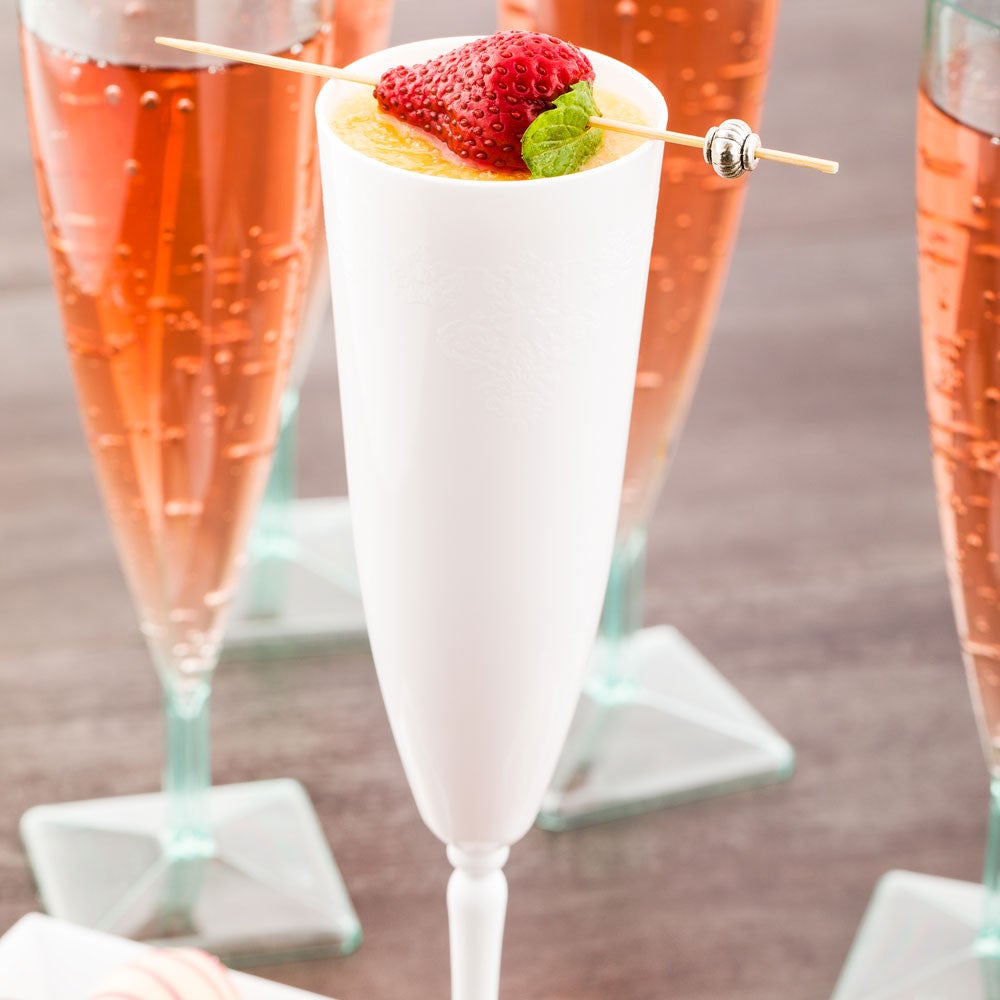 Flutes, Champagne, 4 Ounce, Plastic, White, 4 Ounce,1 - 100 COUNT