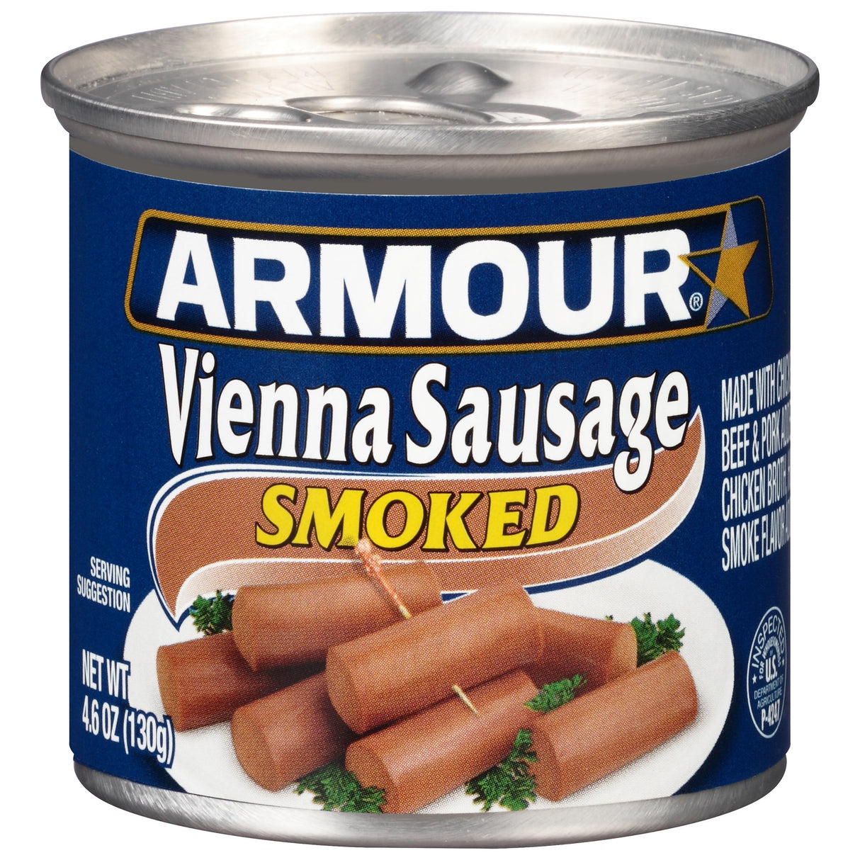 Sausage, Vienna, Smoked, Links, Cooked, Shelf Stable,24 - 4.6 OUNCE
