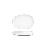 Plates, Footed, 15 x 7 x 2 Inch, White, Rectangular,4 - 1 COUNT