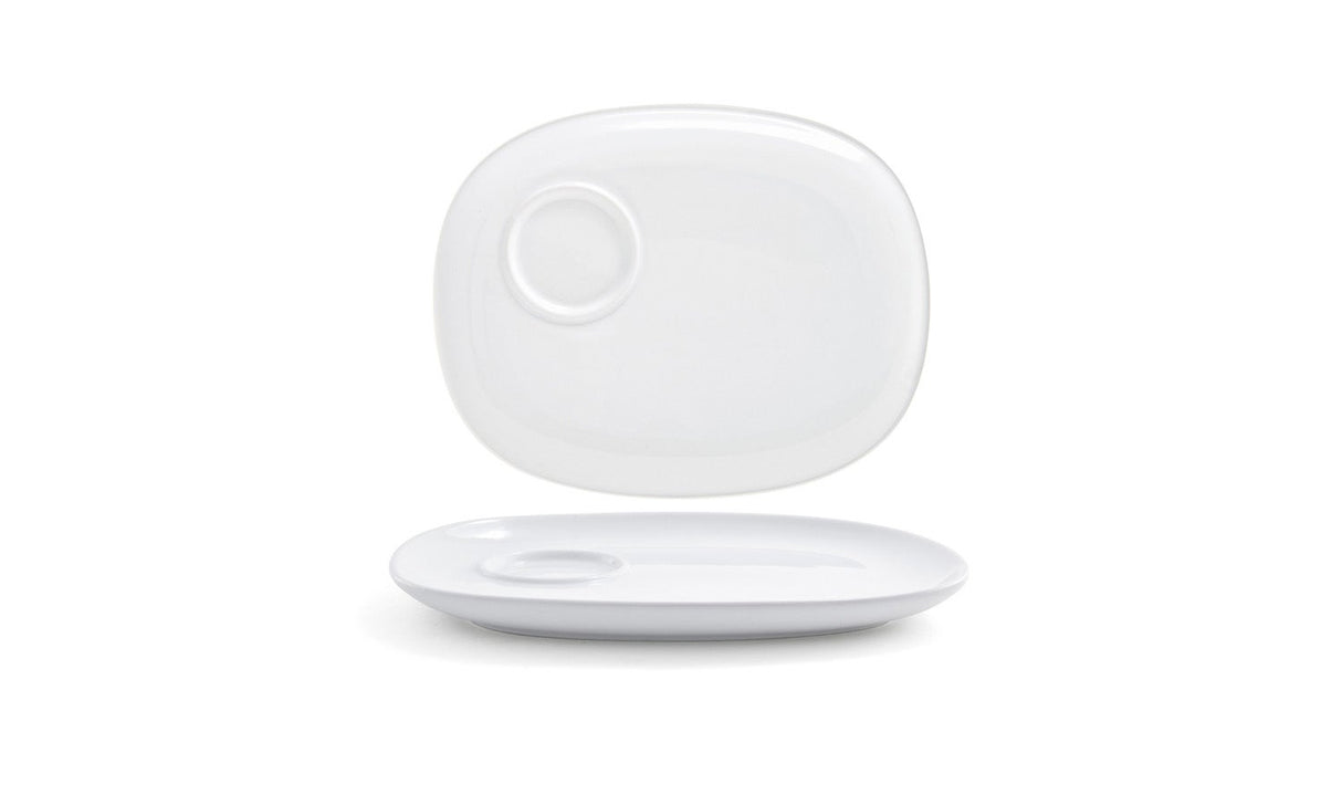 Plates, Harmony, White, with Well,1 - 4 COUNT