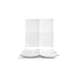 Plates, Origami, 12 Inch, White, Undecorated, Square with Flared Edges,4 - 1 COUNT