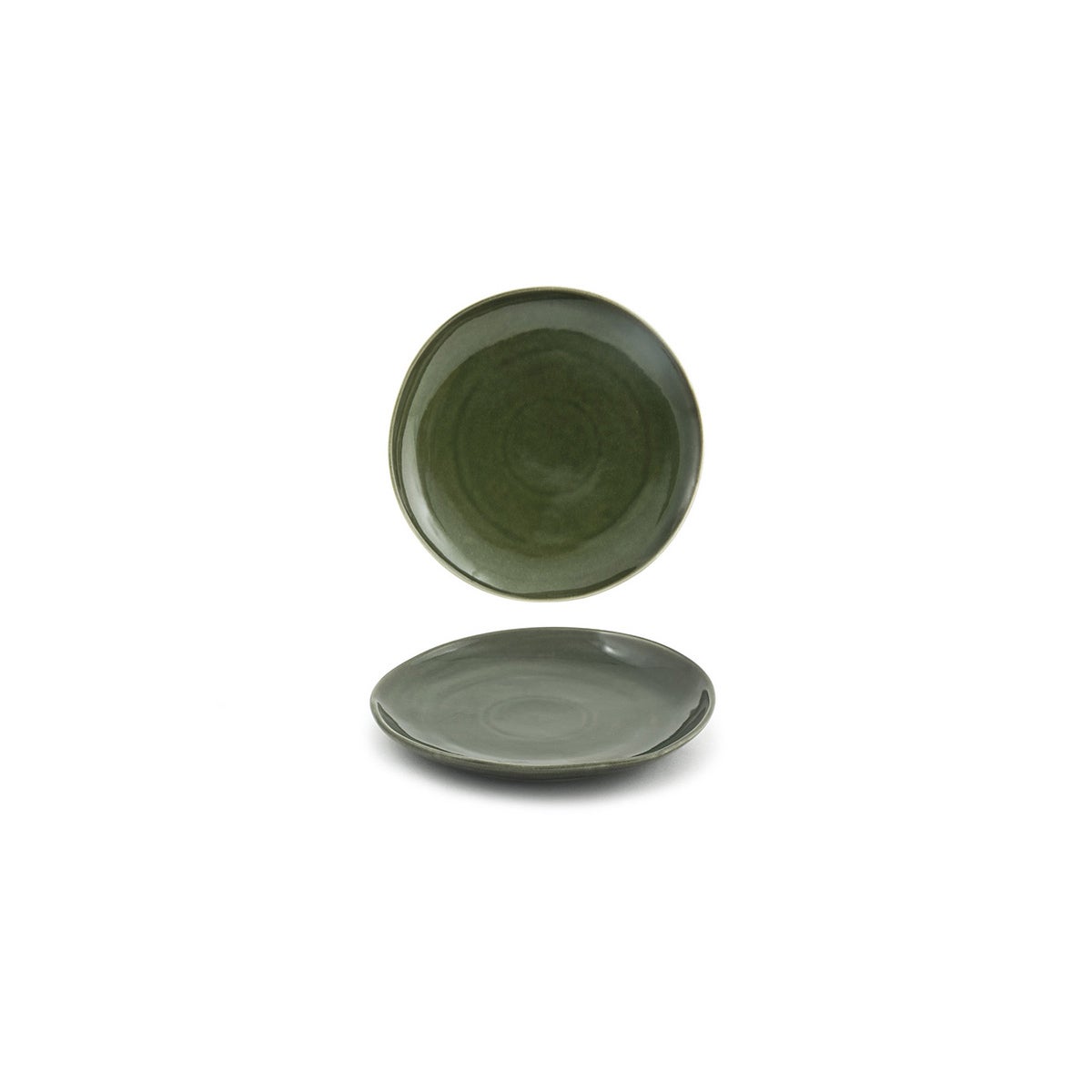 Plates, Porcelain, 6 Inch, Leek, Round,12 - 1 EACH