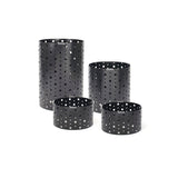 Riser Set, Dot, 4-Piece, Matte Black, Metal,2 - 4 COUNT