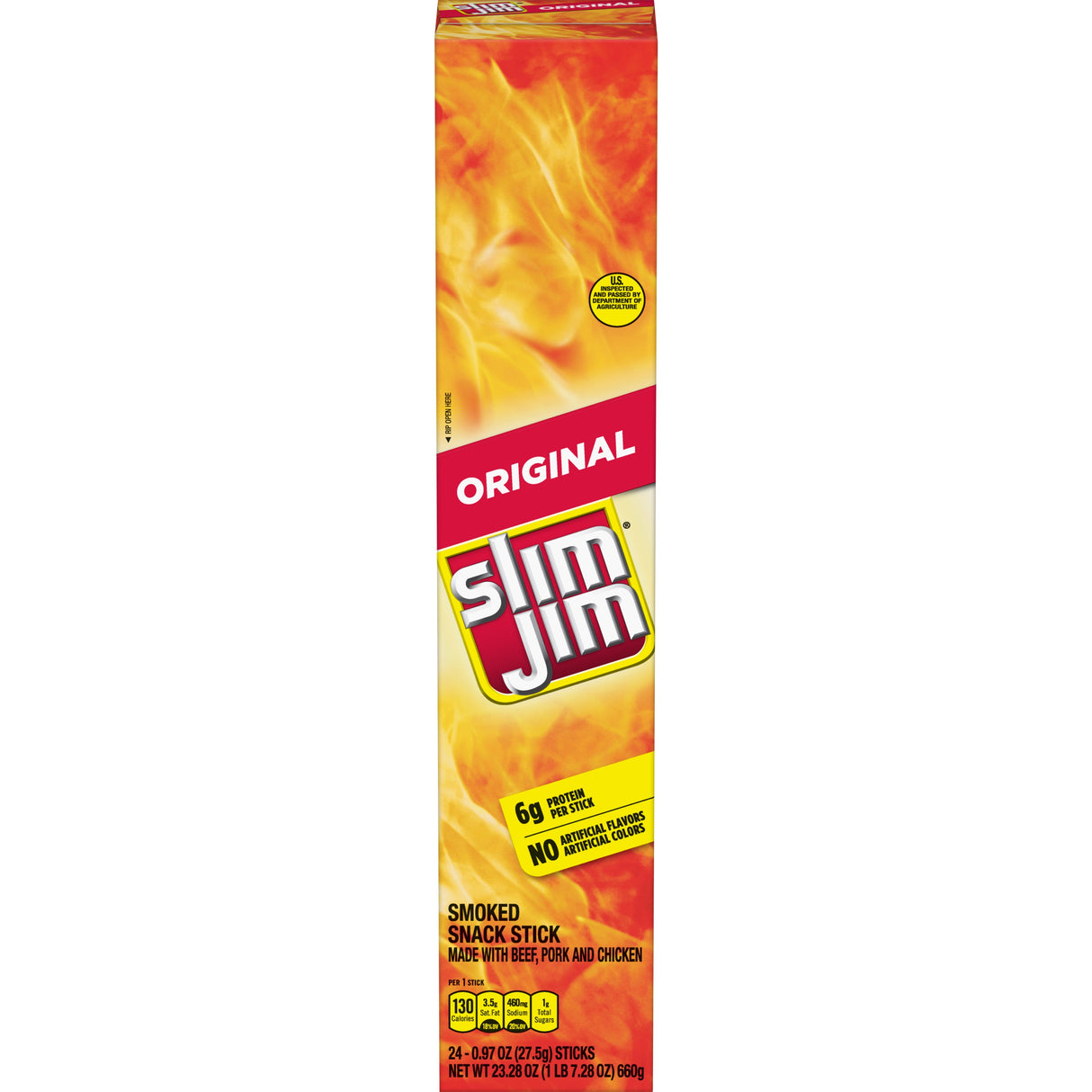 Meat Snack, Original, Sticks, Giant, 0.97 Ounce,6 - 24 COUNT