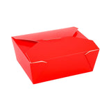 Containers, Take Out, Bio Tek #8 45 Ounce 6.75 x 5.5 x 2.5 Inch, Paper, Red, Rectangular, with Foldable Flaps & Tab Lock,1 - 200 COUNT