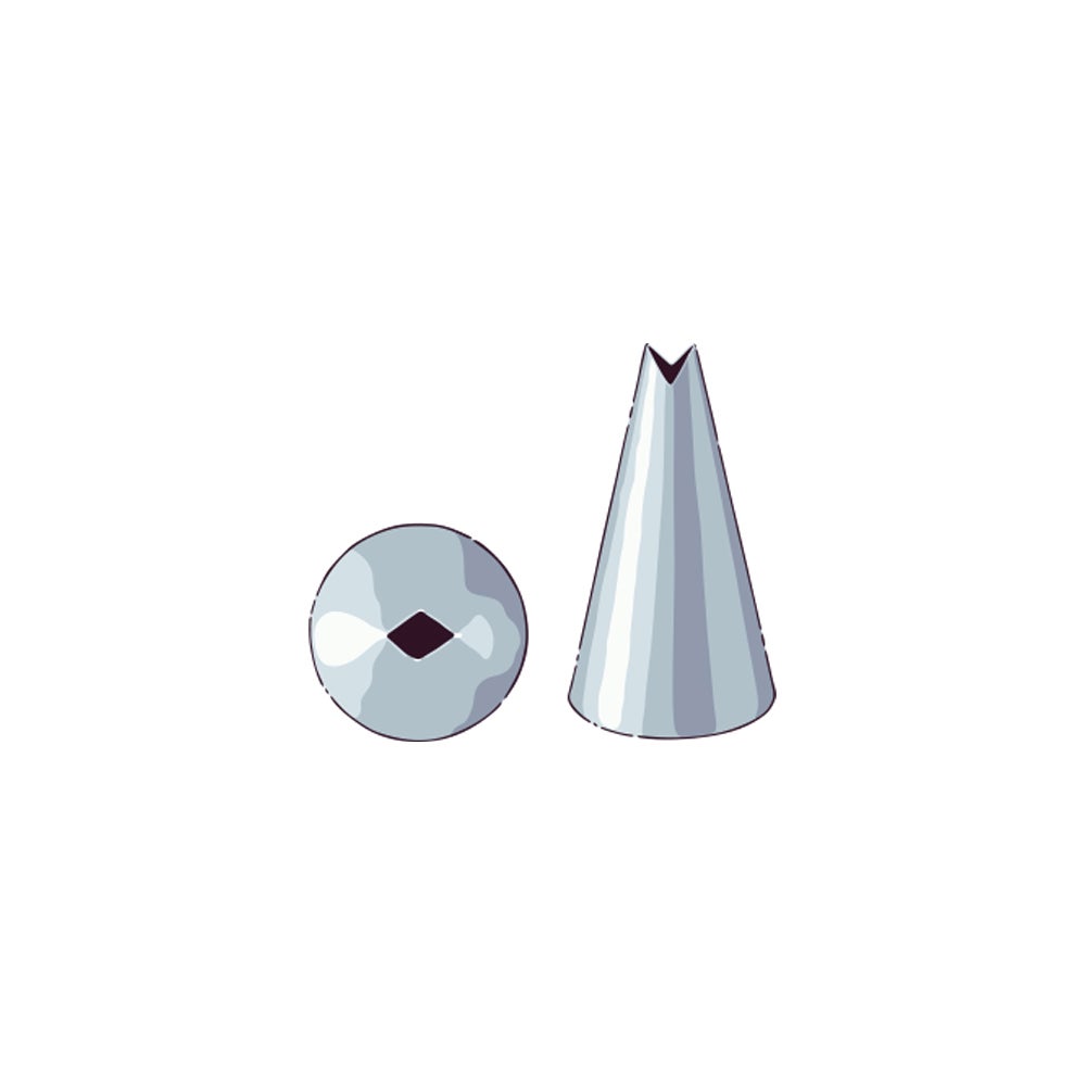 Piping Tip, Leaf, Stainless Steel, #74, 0.75 x 0.75 x 1.25 Inch,1 - 1 EACH