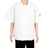 Jacket, Crew, Short Sleeve, White, 4X, Poly/Cotton Blend,1 - 1 EACH