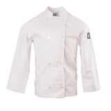 Jacket, Chef, Long-Sleeve, Basic, White, Extra Small, Poly/Cotton Blend,1 - 1 EACH
