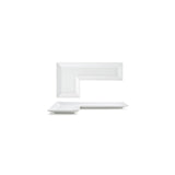 Plate, Puzzle, 13 x 7 x 0.75 Inch, White, L-Shaped,6 - 1 COUNT