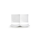Plates, Origami, 12 x 6 Inch, White, Undecorated, Rectangular with Flared Edges,6 - 1 COUNT