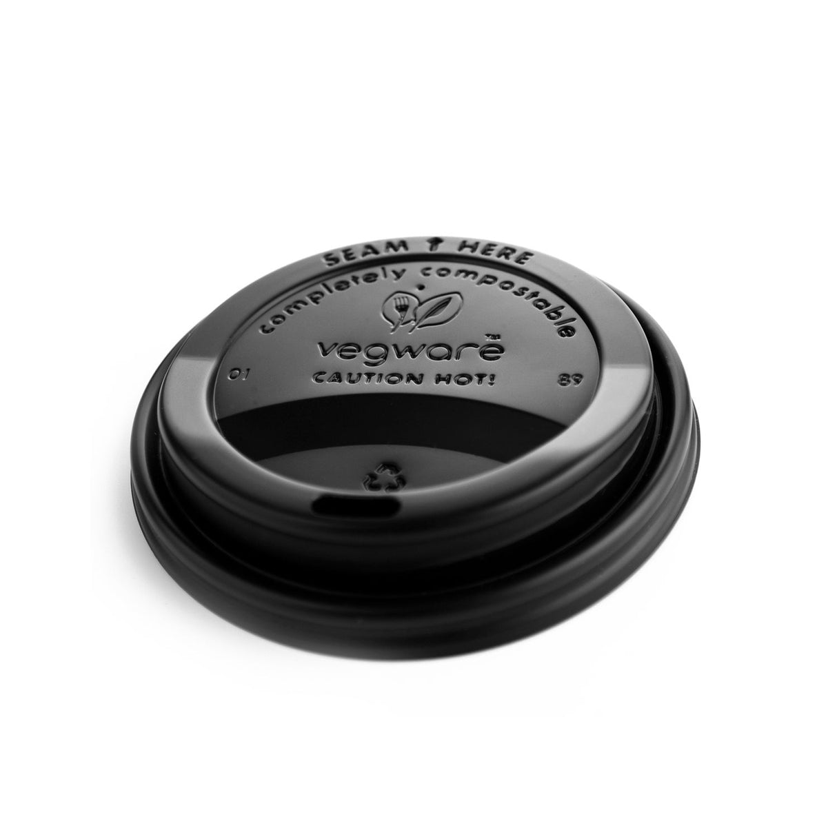 Lids, Hot Cup Lid, 3.5 x 0.39 Inch, Plastic, Black, PLA, Fits 89 Series Cups,20 - 50 COUNT
