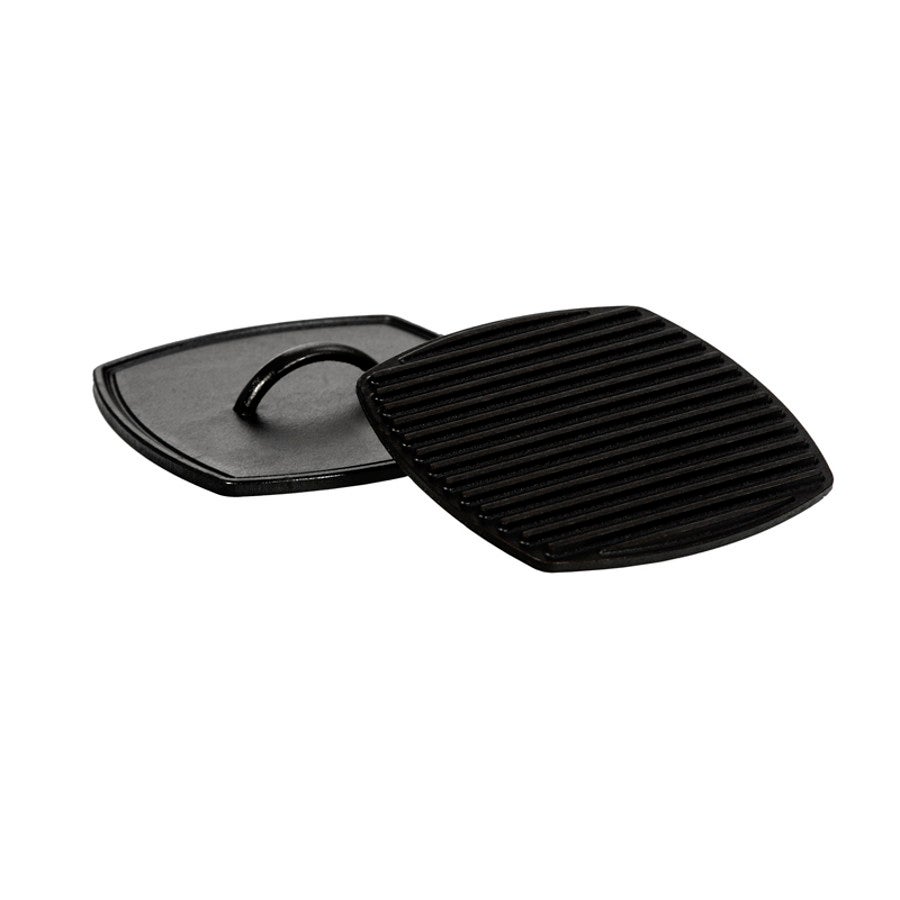 Panini Presses, Square Ribbed, 8.25 Inch, Pre-Seasoned, Cast Iron,3 - 1 EACH
