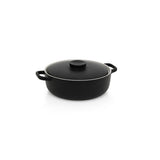Dishes, Ovenware, 74 Ounce, Round, Black, with Lid,2 - 1 COUNT