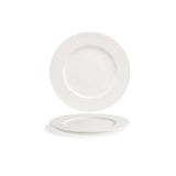 Plates, Rim, Facet, 10.62 Inch, White, Round,6 - 1 COUNT
