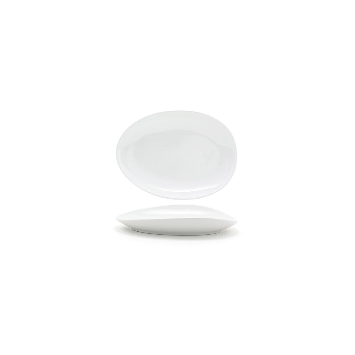 Plates, Porcelain, 12 Inch, White, Oval,2 - 1 COUNT