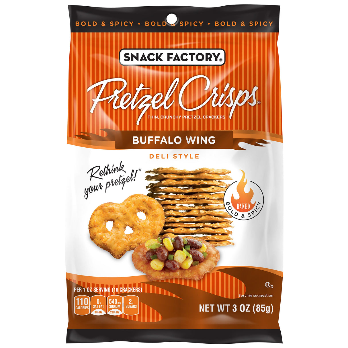 Crisps, Pretzel, Buffalo Wing,8 - 3 OUNCE