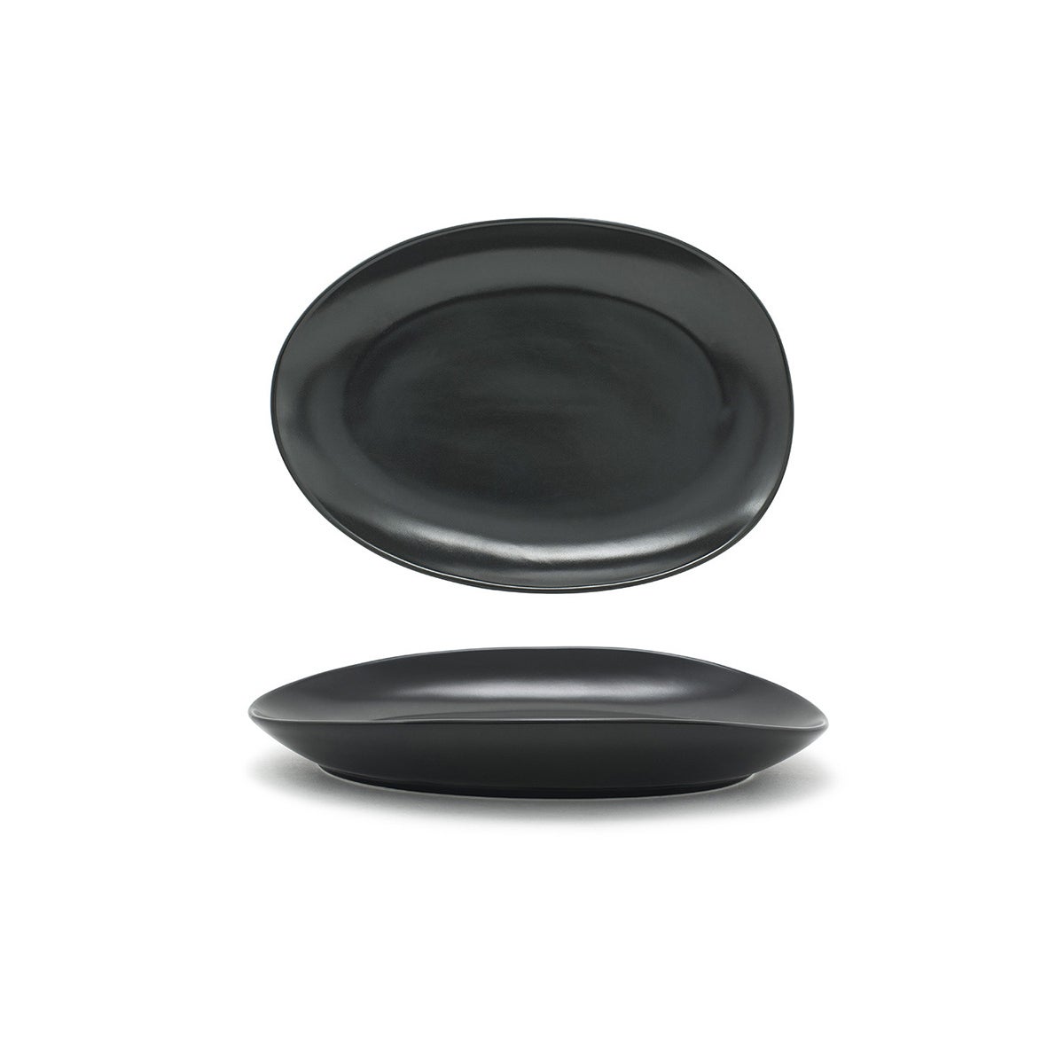 Plates, Porcelain, 10 Inch, Mussel, Oval,4 - 1 COUNT