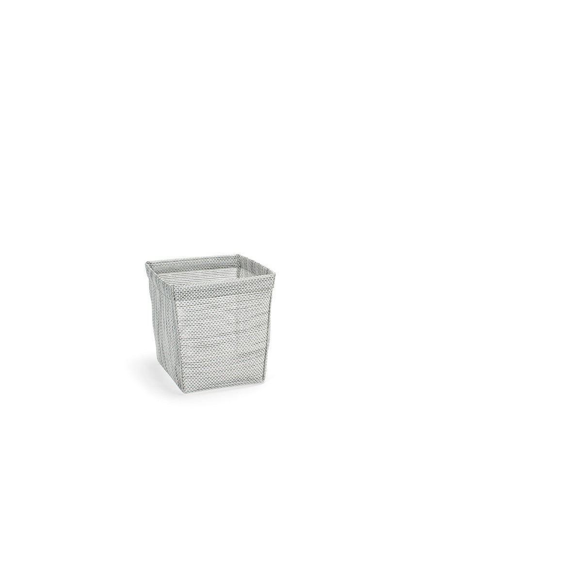 Baskets, 6.25 x 5.5 x 6.75 Inch, Mesh, Grey, Woven Vinyl,4 - 1 COUNT