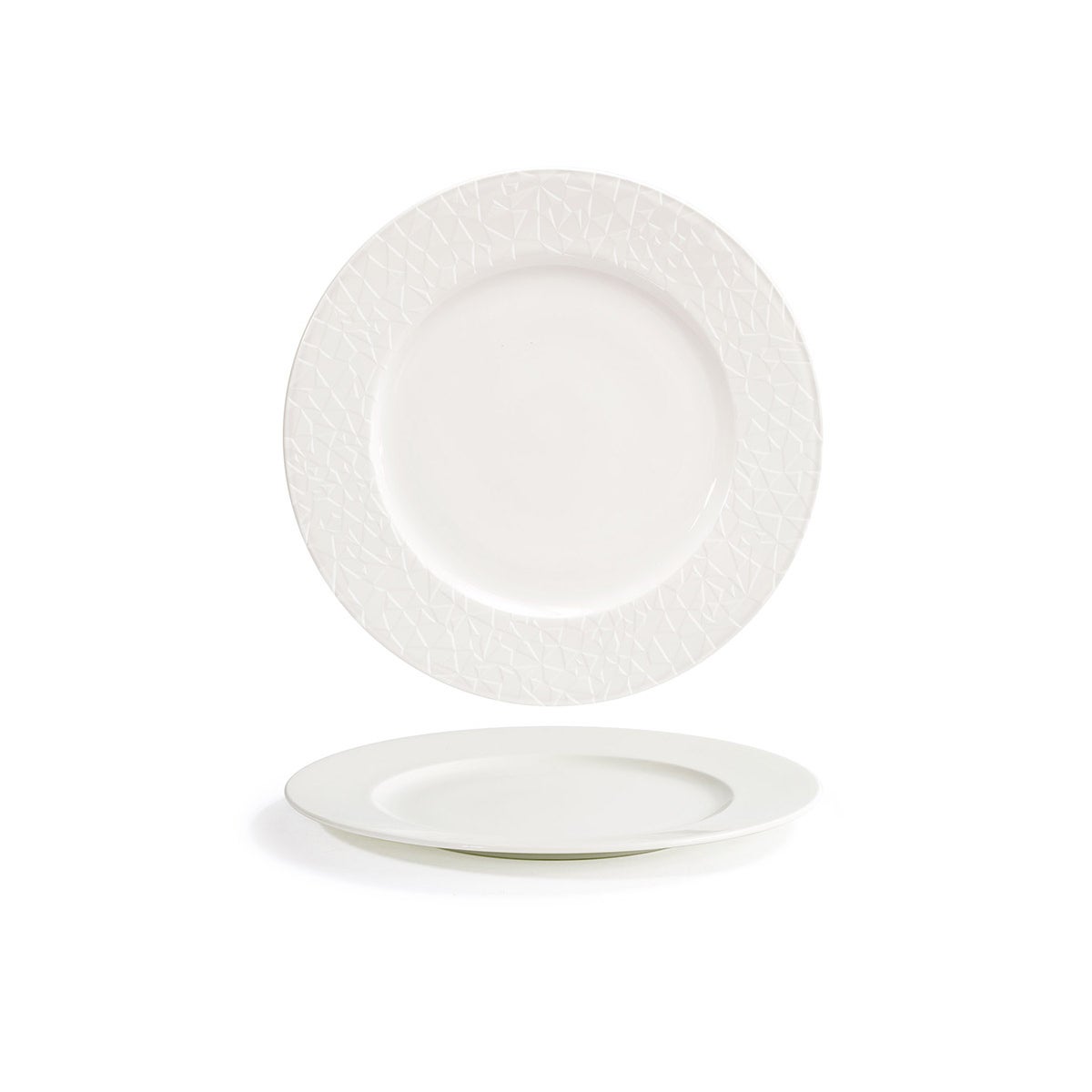 Plates, Facet, 11.5 Inch, White, Round,4 - 1 COUNT