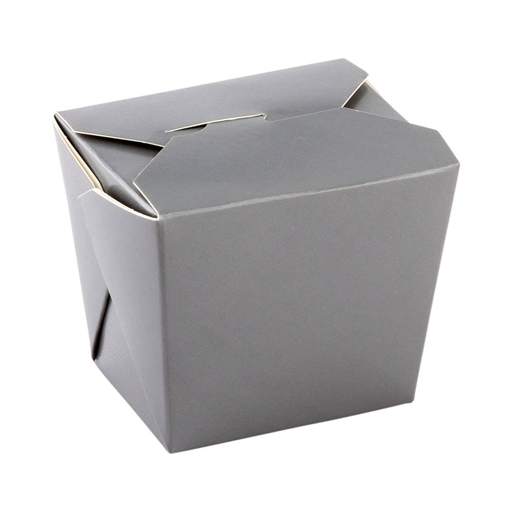 Containers, Take Out, Bio Tek 8 Ounce 2.75 x 2.25 x 2.5 Inch, Paper, Gray, Square, with Foldable Flaps & Tab Lock,1 - 200 COUNT