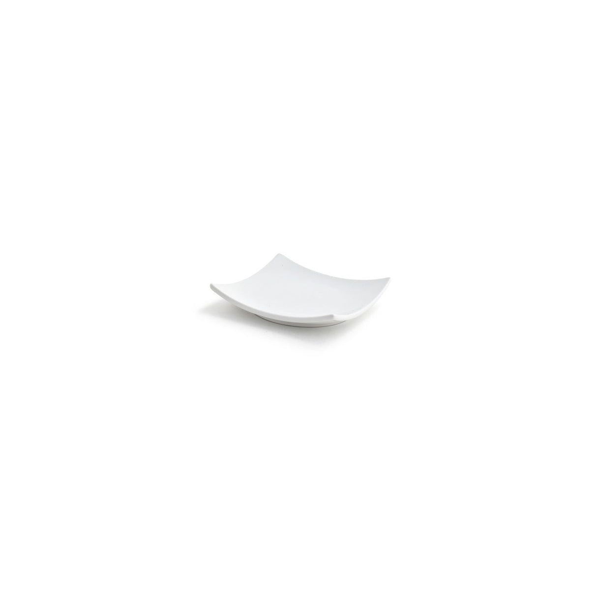 Plates, Origami, 5 Inch, White, Undecorated, Square with Flared Edges,12 - 1 EACH
