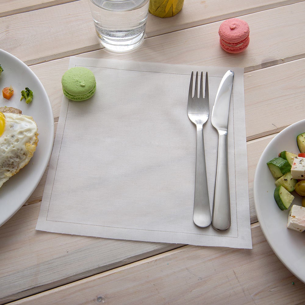 Napkins, Napluxe Organic Cotton Dinner, Ecru, 9 Inch, 9 Linear Inch,1 - 50 COUNT