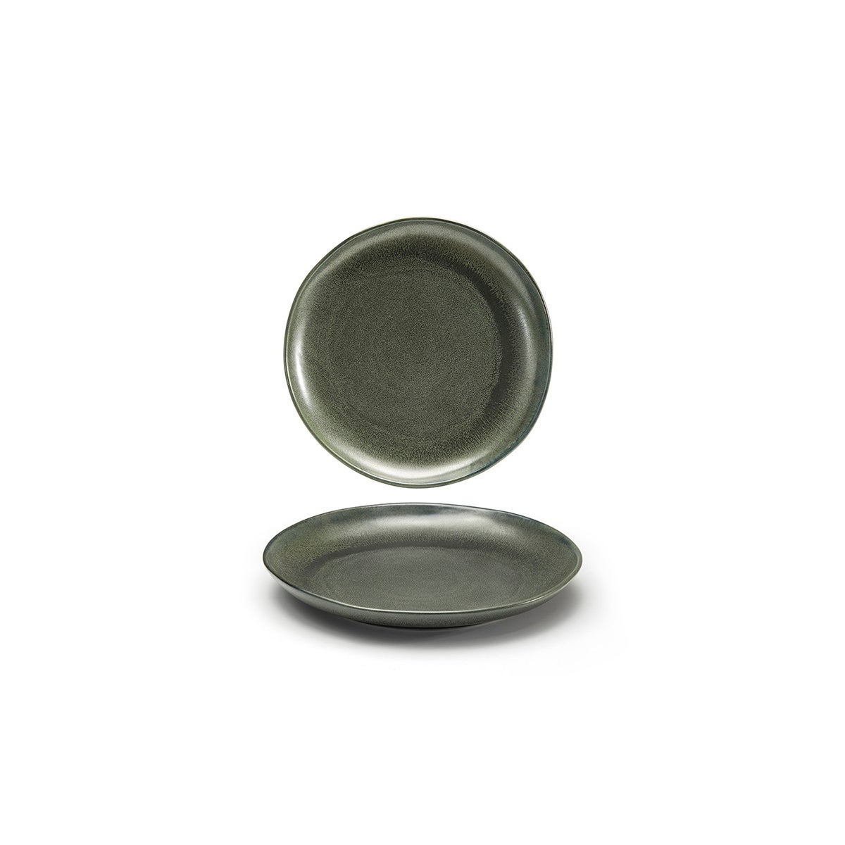 Plates, Porcelain, 10 Inch, Sage, Round,6 - 1 COUNT