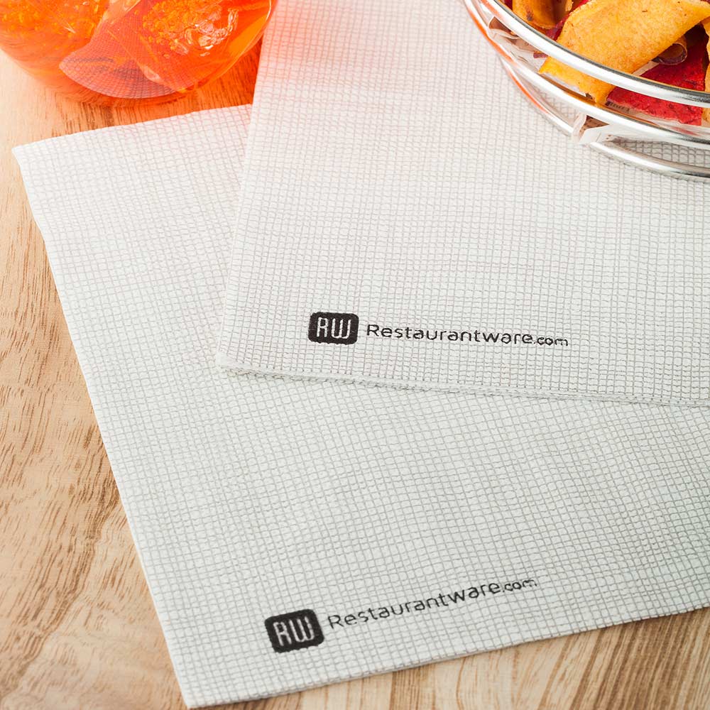 Napkins, Luxenap Micropoint, 2-Ply, White with Gray Threads, 16 x 16 Inch, 16 Linear Inch,1 - 50 COUNT