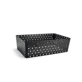Organizer, Deep, 20 x 12 x 6 Inch, Full-Size Dots, Matte Black, Metal,2 - 1 COUNT