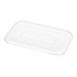 Lids, Flat, Pulp Tek, Plastic, Clear, Rectangular, 8.6 x 5.6 Inch, Fits 24 & 32 Ounce Sugarcane Containers,1 - 100 COUNT