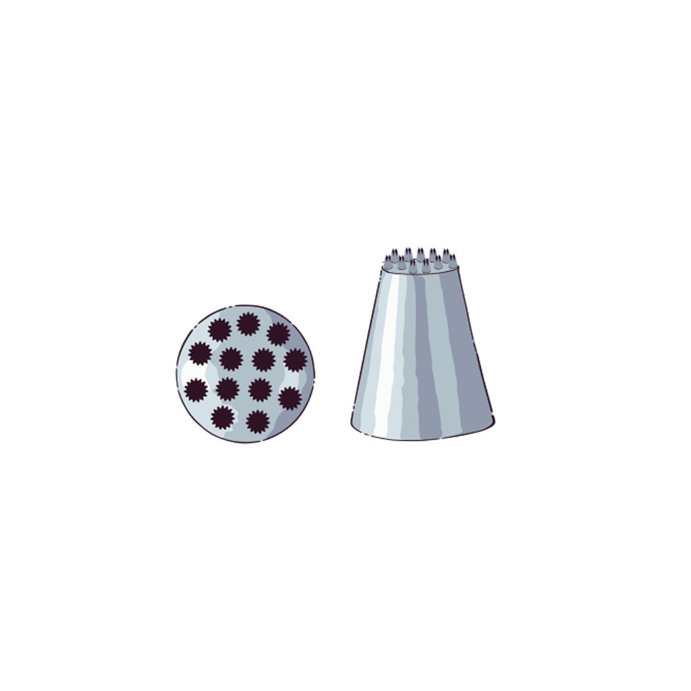 Piping Tip, Multi Opening, Stainless Steel, #233, 0.75 x 0.75 x 1 Inch,1 - 1 EACH