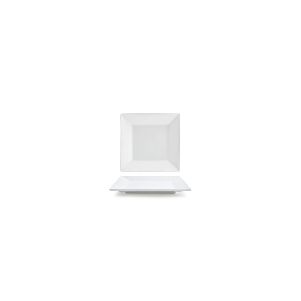 Plates, Kyoto, 6.5 Inch, Wide Rim, White, Undecorated, Square,12 - 1 EACH