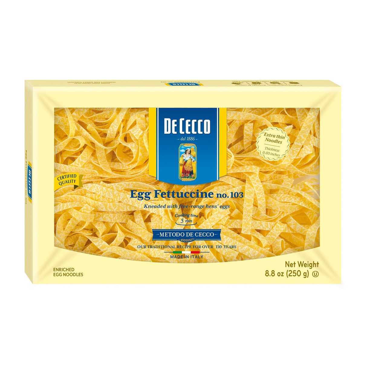 Pasta, Fettuccine, Egg,12 - 8.8 OUNCE